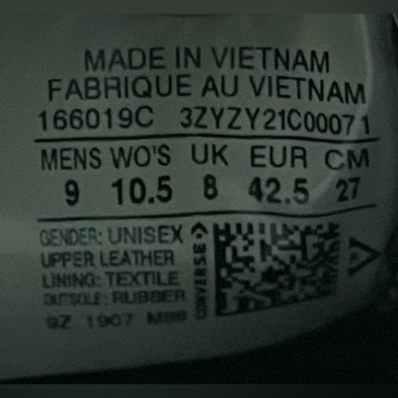 Converse Checkpoint SUEDE Pro Ox Womens Size 10.5 Shoes Sneakers Black 166019C - Picture 8 of 8